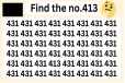Optical illusion: படத்தில் கொடுத்திருக்கும் '431' என்ற இலக்கங்களுள் '413' எங்கே உள்ளது?