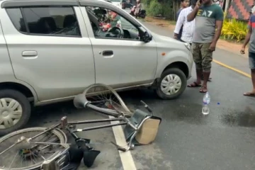 யாழில் இடம் பெற்ற விபத்து; பெண்ணொருவர் ஆபத்தான நிலையில்