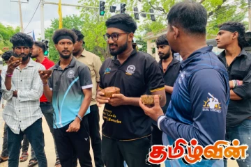 கிழக்குப் பல்கலைக்கழக மாணவர்களால் முள்ளிவாய்க்கால் கஞ்சி பகிரும் நடவடிக்கை