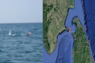 இலங்கையிலிருந்து தனுஷ்கோடி வரை நீந்தி சாதனை படைத்த பேராசிரியை