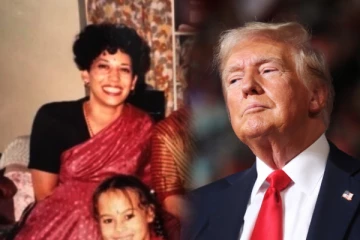 புடவையில் கமலா ஹாரிஸ்.! புகைப்படத்தை பகிர்ந்து இன தாக்குதல்களை அதிகரித்துள்ள டிரம்ப்