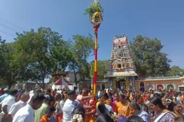 கோட்டை முனீஸ்வரர் கோயிலில் காப்புக்கட்டி மாசி களரி திருவிழா தொடக்கம்