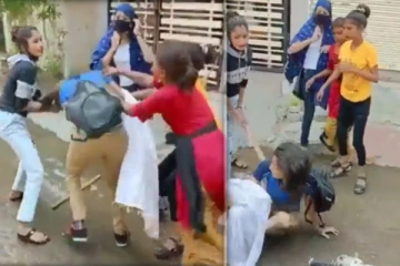 பீட்சா டெலிவரி பெண்ணுக்கு தர்ம அடி! 4 பெண் ராட்சஷிகளின் அதிர்ச்சி காட்சி