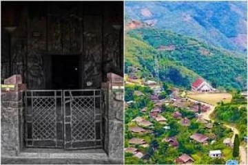 சமையலறை ஒரு நாட்டிலும் - வீட்டின் ஹோல் மற்றொரு நாட்டிலும் - நடுவில் பிரதான வீதி -இந்தியாவில் இப்படி ஒரு எல்லை கிராமம்