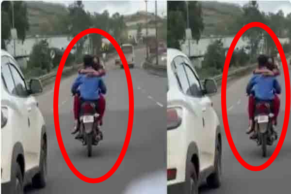 தெருவில் இளம் ஜோடியின் மோசமான செயல்; காறி உமிழும் நெட்டிசனகள் | Pune Couple Bad Behavior Street Netizens Furious