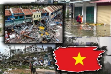 வியட்நாமை புரட்டி போட்ட சூறாவளி: 87 பேர் பலி