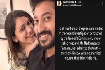 ஜாய் கிறிஸில்டா குழந்தைக்கு தந்தை நான் தான்: பகிரங்கமாக ஒப்புக்கொண்ட மாதம்பட்டி ரங்கராஜ்!