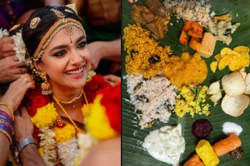 கீர்த்தி சுரேஷ் திருமணத்தில் பரிமாறப்பட்ட விருந்து.. எப்படி இருக்கு பாருங்க