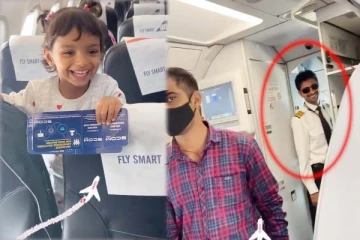 சிறுமியின் முதல் விமான பயணம்:: அதே விமானத்தில் பைலட்டாக நின்ற தந்தை! ரியாக்ஷனை நீங்களே பாருங்க