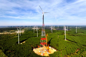 ஜேர்மனியில் உலகின் உயரமான காற்றாலை கட்டுமானம் நிறைவு