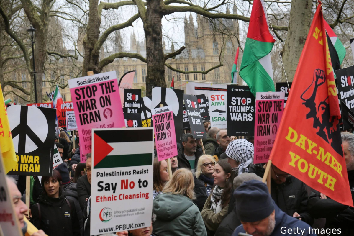 Iran supporters in london streets