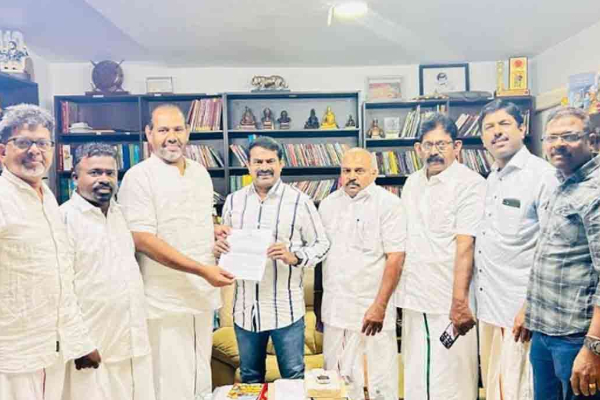 சீமானையும் சந்தித்தனர் கஜேந்திரன் அணி! | Gajendran S Team Also Met With Seeman