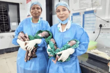 ஒரே பிரசவத்தில் 4 குழந்தைகளை பெற்றெடுத்த பெண்
