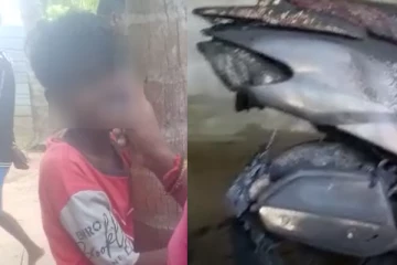 பெட்ரோல் திருடும் போது பற்றிக்கொண்ட தீ! வசமாக சிக்கிய திருடன்