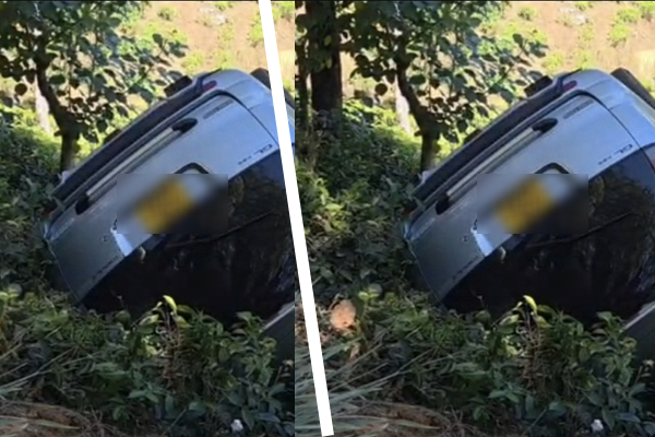 வீதியை விட்டு விலகி பள்ளத்தில் பாய்ந்த வேன்; சிறுவன் மருத்துவமனையில் | Van Veered Off The Road And Plunged Into A Ditch