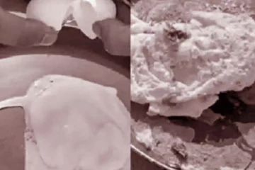 அடுப்பில்லாமல் ஆம்லெட் போட்ட இளைஞர்...