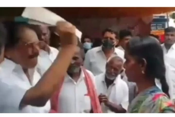 அமைச்சர் என்னை அடிக்கல்லன்னு சொல்லுங்க... - சொல்லிக்கொடுத்த நபர்  - வைரலாகும் வீடியோ