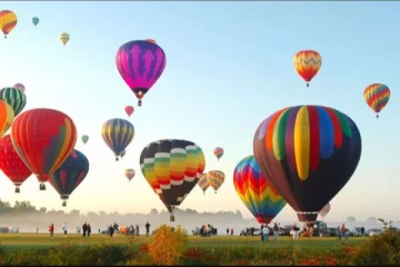 வெப்பக் காற்று பலூன் திருவிழா - வானில் பறந்த பலூன்கள்! பொதுமக்கள் உற்சாகம்!