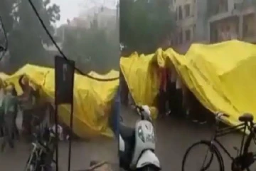 ‘’மழை வந்துட்டா  எடுங்க அந்த தார்ப்பாய் ‘’  : திருமண சடங்கில் நடந்த விநோத சம்பவம் வைரலாகும் வீடியோ