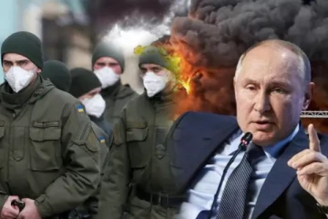 ரஷ்யா தாக்குதலால் முகக்கவசம் அணிந்த உக்ரைன் மக்கள்!