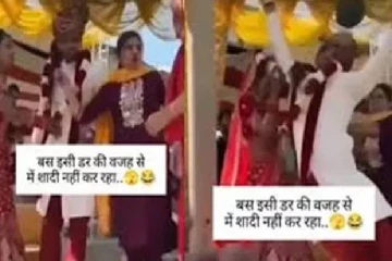 மணமேடையில் மாப்பிள்ளையை எட்டி உதைத்த முன்னாள் காதலி - வைரலாகும் வீடியோ!