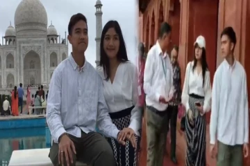 காதல் சின்னம் தாஜ்மஹால் - புகைப்படம் எடுத்து மகிழ்ந்த அதிபரின் மகன் மற்றும் மருமகள்!