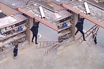 அந்தரத்தில் தொங்கிய தாயை சிறுவன் காப்பாற்றியது எப்படி?