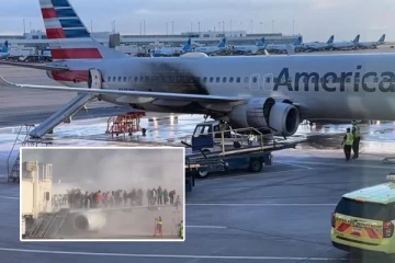 அமெரிக்கன் ஏர்லைன்ஸ் விமானத்தின் இயந்திரத்தில் பயங்கர தீ: 178 பயணிகள் அதிர்ச்சி!