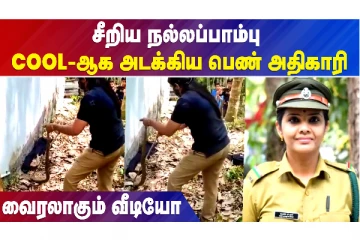 பாம்பை பிடித்த பெண் வன அதிகாரி - வைரலாகும் வீடியோ