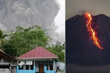 எரிமலை வெடித்து 13 பேர் மரணம்; சாம்பலில் தத்தளிக்கும் கிராமம்