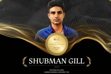 ஐசிசி விருது - சிறந்த வீரராக சுப்மன் கில் தேர்வு..!