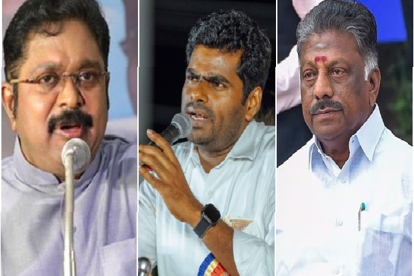 ttv dhinakaran - annamalai - panneerselvan