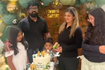 யாழ்ப்பாணத்தில் மகனின் பிறந்த நாளை கோலாகலமாக கொண்டாடிய நடிகை ரம்பா! (Photos)