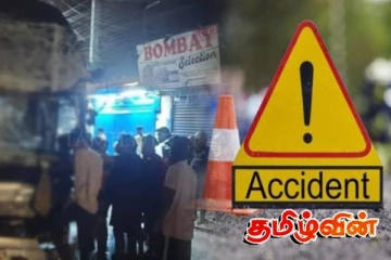 காத்தான்குடி பிரதான வீதியில் அதி சொகுசு பேருந்து லொறியுடன் மோதி விபத்து