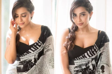 கருப்பு நிற புடவையில் படு கிளாமர் போட்டோ ஷுட் நடத்திய பார்வதி நாயர்...