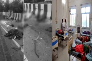 கோர சம்பவம் : பஸ் மீது லாரி மோதி விபத்து; 11 பேர் சம்பவ இடத்திலேயே பலி; 12 பேர் படுகாயம்!