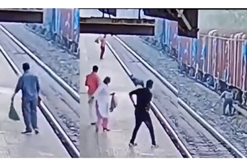 மின்னல் வேகத்தில் வந்த ரயில்... தற்கொலைக்கு முயன்ற நபர் - கண் இமைக்கும் நேரத்தில் காப்பாற்றிய ஊழியர்