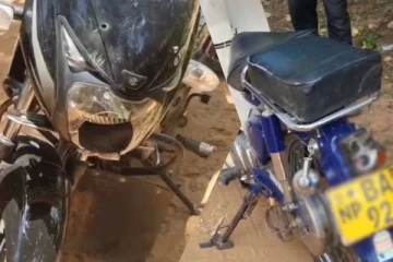 மோட்டார் சைக்கிள் ஒன்றுடன் ஒன்று மோதி விபத்து : இருவர் வைத்தியசாலையில்