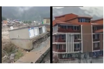 பாகிஸ்தானில் இயற்கை பேரழிவு - முழு கட்டிடங்கள் வெள்ளத்தில் அடித்துச் சென்ற அதிர்ச்சி வீடியோ...!