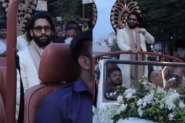 திருமணத்திற்கு முன்பே மணக்கோலத்தில் ஊர்வலம் சென்ற நாக சைதன்யா!! லீக்கான வீடியோ.. | Naga Chaitanya S Baraat Shop Opening Ceremony திருமணத்திற்கு முன்பே மணக்கோலத்தில் ஊர்வலம் சென்ற நாக சைதன்யா!! லீக்கான வீடியோ.. | Naga Chaitanya S Baraat Shop Opening Ceremony