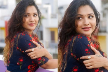 பாவாடை சட்டை போட்டு அச்சு அசல் கிராமத்து பெண்ணாக மாறிய சரண்யா துராடி! போட்டோ வைரல்