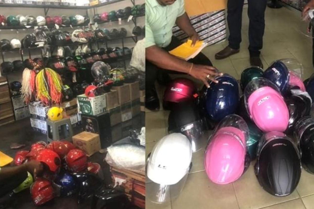 நாடளாவிய ரீதியில் திடீர் சோதனை - 300இற்கும் மேற்பட்ட தலைக்கவசங்கள் பறிமுதல் | Over 758 Helmets Seized In Nationwide