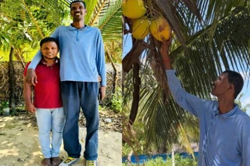 முல்லைத்தீவில் வசிக்கும் இலங்கையின் மிகவும் உயரமான மனிதர்!