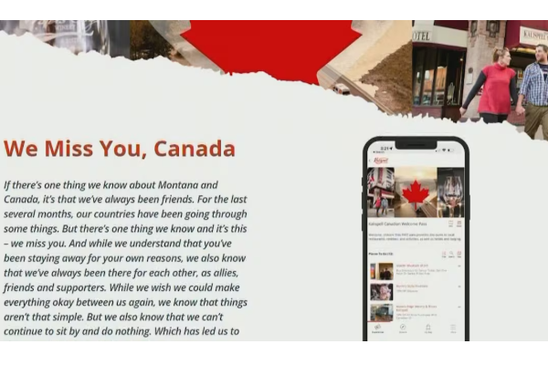 We miss you... கனேடிய சுற்றுலாப்பயணிகளை ஈர்க்க அமெரிக்க சுற்றுலாத்தலம் ஒன்று எடுத்துள்ள நடவடிக்கை | Kalispell Launch We Miss You Campaign For Canadian We miss you... கனேடிய சுற்றுலாப்பயணிகளை ஈர்க்க அமெரிக்க சுற்றுலாத்தலம் ஒன்று எடுத்துள்ள நடவடிக்கை | Kalispell Launch We Miss You Campaign For Canadian