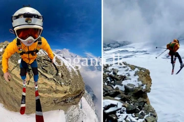 හිමාල කඳු මුදුනෙන් පැන තැබූ පුදුම ලෝක වාර්තාව. - පැනීමට හේතුව ඇහුවොත් ඔබටත් පුදුම හිතෙයි. - (VIDEO)