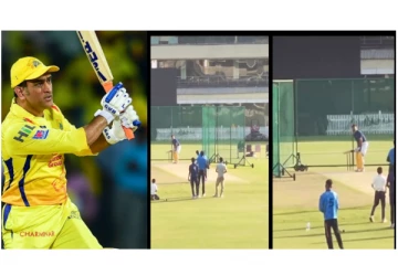 IPL போட்டிக்காக பயிற்சியில் இறங்கி பட்டைய கிளப்பும் தோனி - வைரலாகும் வீடியோ..!