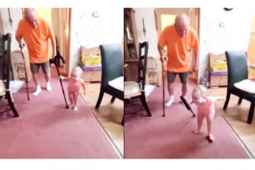 எப்பா... என்ன நடிப்புடா சாமி... தாத்தாவை போல ஆட்டிங் செய்து காட்டிய குழந்தை வீடியோ வைரல்!