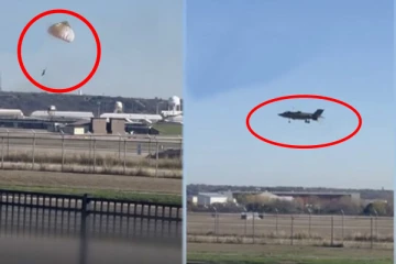 ஓடுபாதையில் மோதிய அமெரிக்க போர் விமானம்: கணநேரத்தில் உயிர் பிழைத்த விமானி: வைரல் வீடியோ