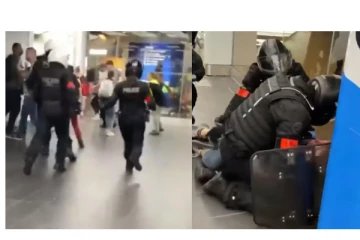 ‘நான் கூட பயந்துடேன்னப்பு...’  - போராட்டத்தில் ஈடுபட்ட இரு பெண்களை பிரான்ஸ் போலீசார் எப்படி கைது செய்றாங்கன்னு பாருங்க...