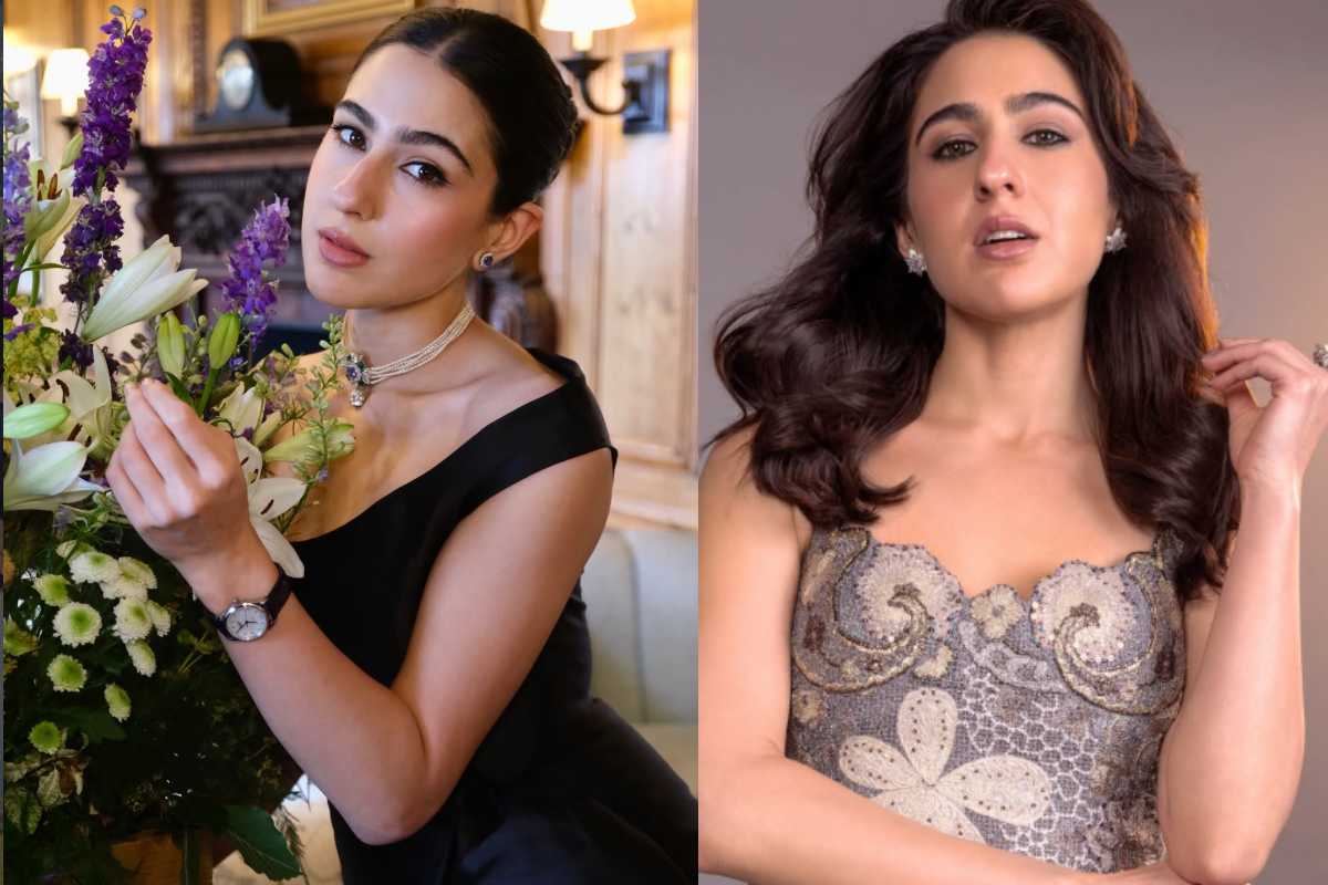 நடிகை சாரா அலி கானின் ரீசென் பிளாக் டிரெஸ் போட்டோஸ்.. | Sara Ali Khan Glam Photoshoot Post Viral